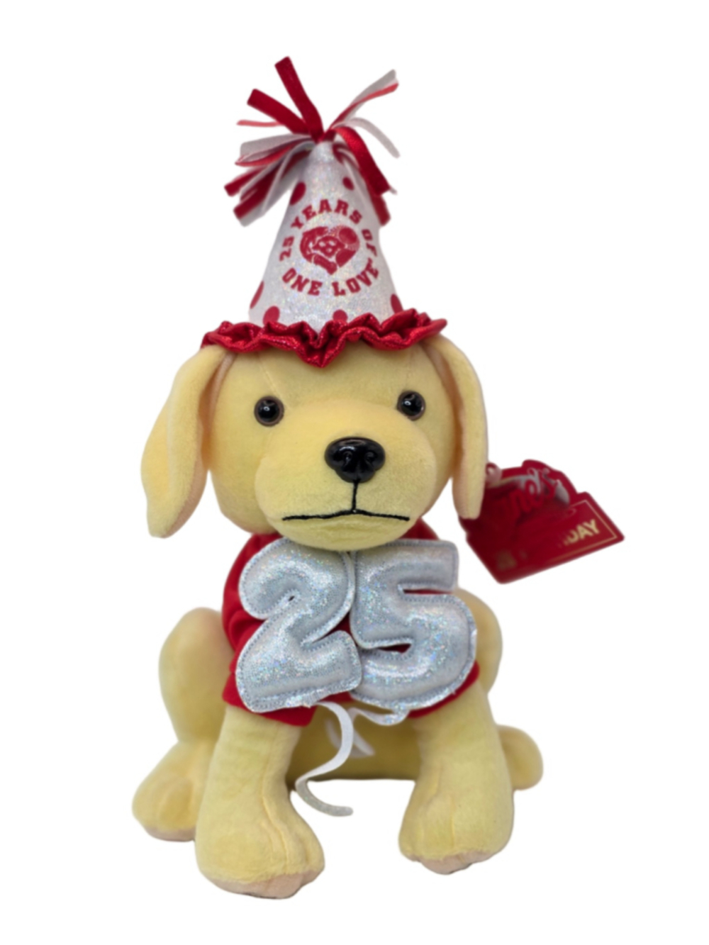 Raising Cane's 25th Birthday Limited Edition Plush Puppy Toy One Size